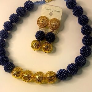 Necklace beads necklace set including earrings bracelet